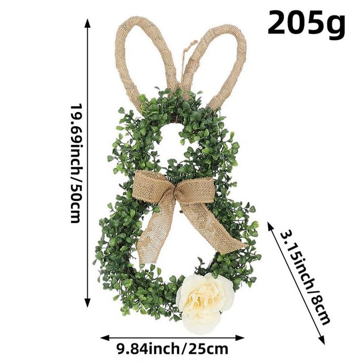 Easter Bunny Artificial Wreath - Rustic Farmhouse Decor for Spring, Home & Party 🐇