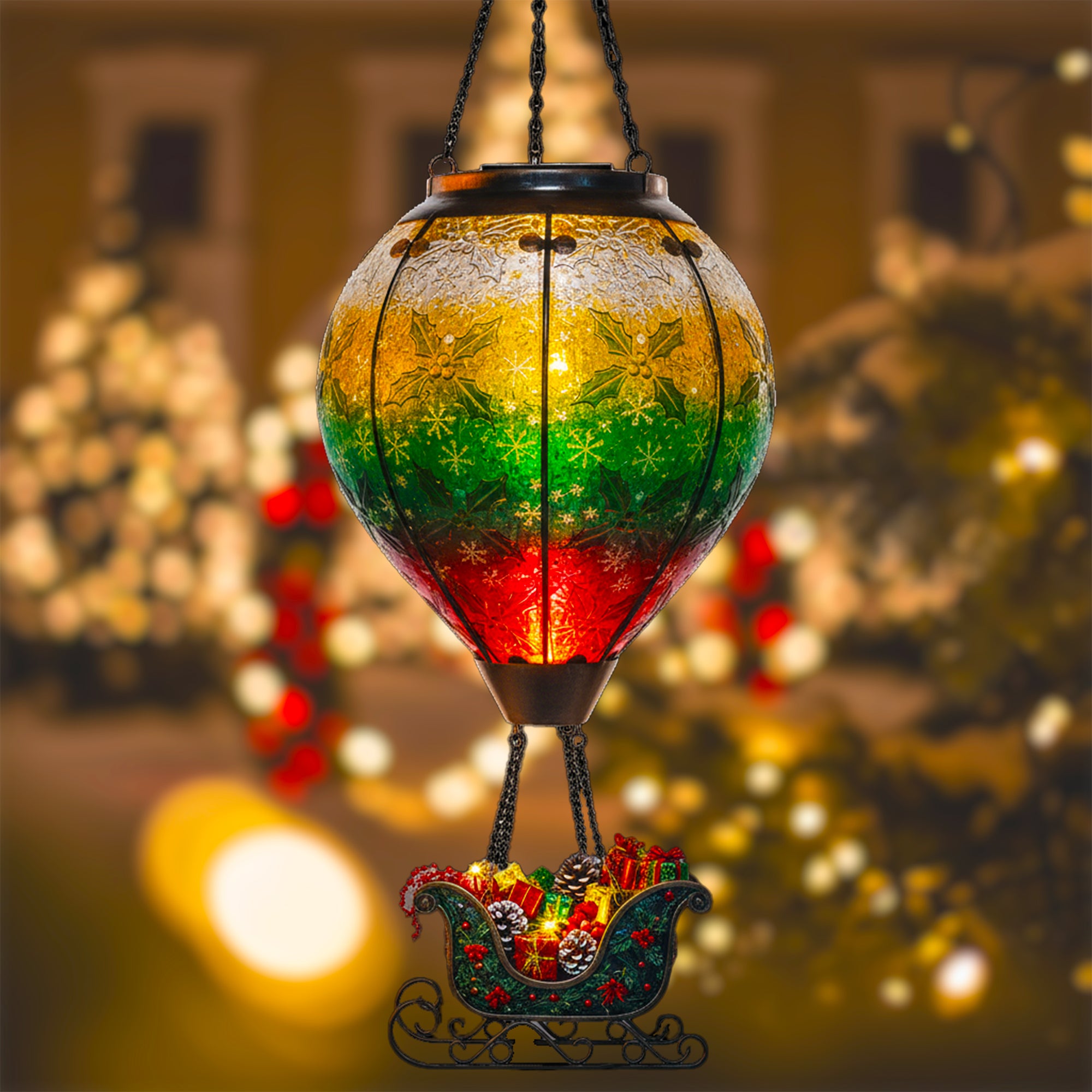 Handmade Hot Air Balloon Solar Flame Lantern-Christmas