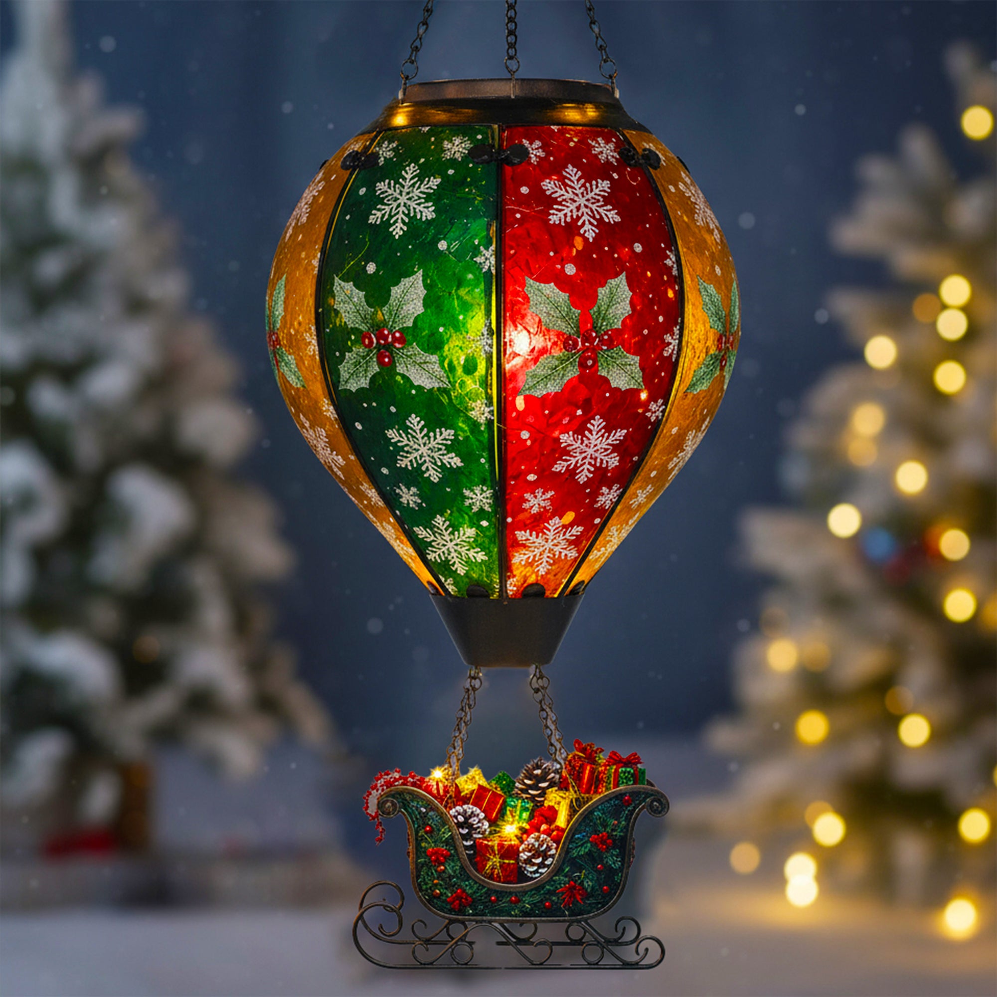 Handmade Hot Air Balloon Solar Flame Lantern-Christmas