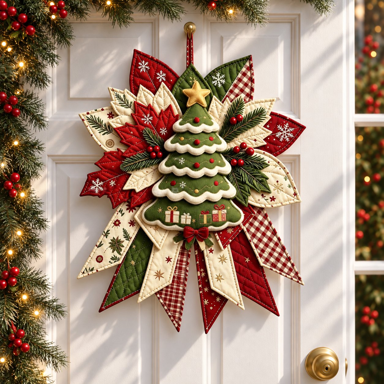🎄Christmas Quilted Door Hanging DIY🧵 Sewing Kit — Choose Your Design