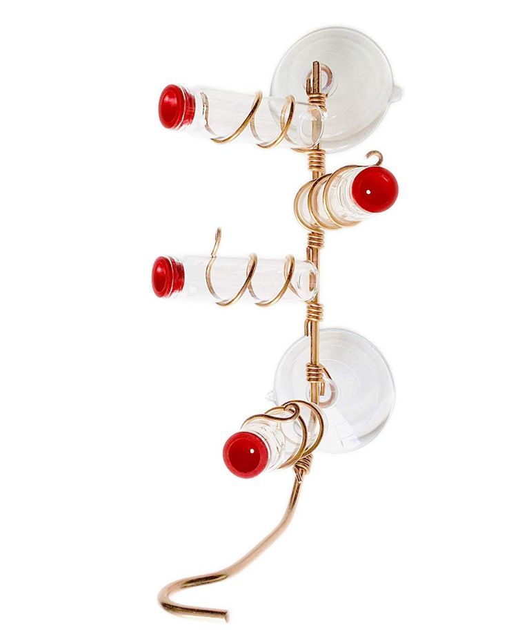 Modern 3 Station Window Hummingbird Feeder