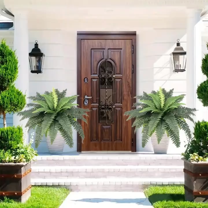 Large Artificial Boston Fern, Realistic Fake Greenery for Indoor Outdoor Home Garden Porch Wedding Farmhouse All Season Decor