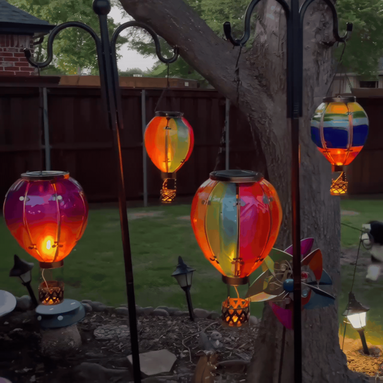 Hot Air Balloon Solar Flame Lantern