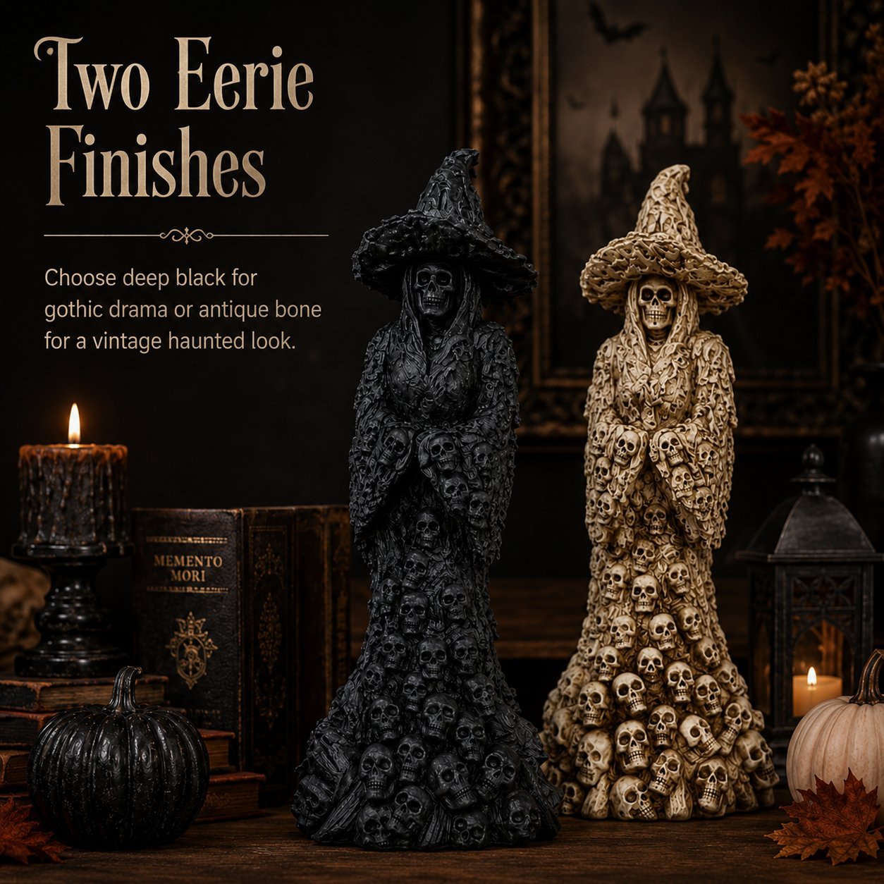 Creepy Skeleton Witch Figurine Decoration💀