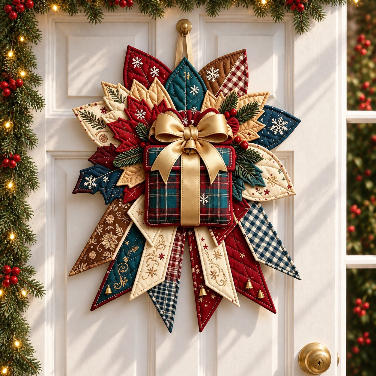 🎄Christmas Quilted Door Hanging DIY🧵 Sewing Kit — Choose Your Design
