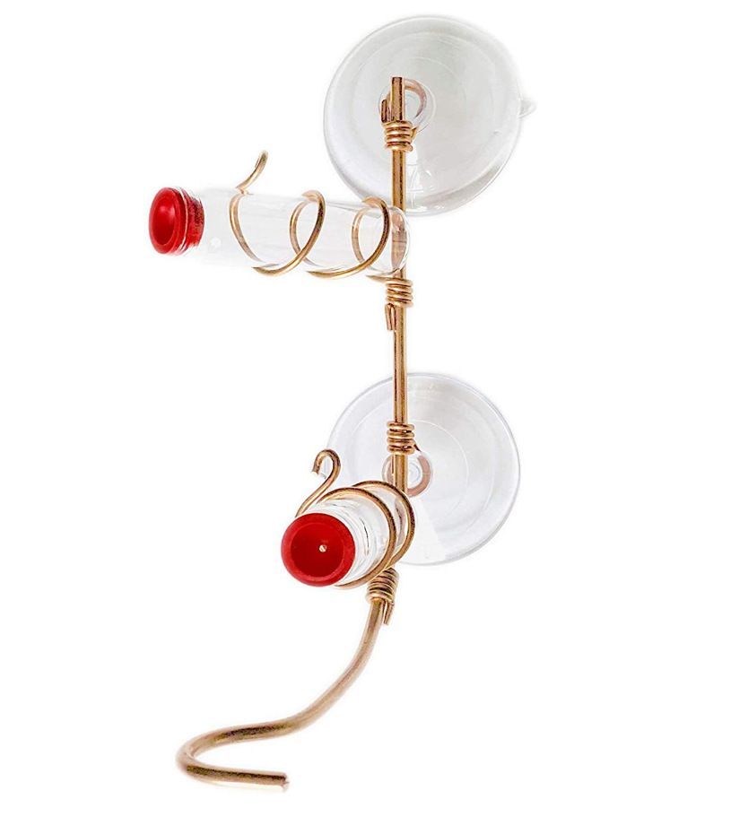 Modern 3 Station Window Hummingbird Feeder