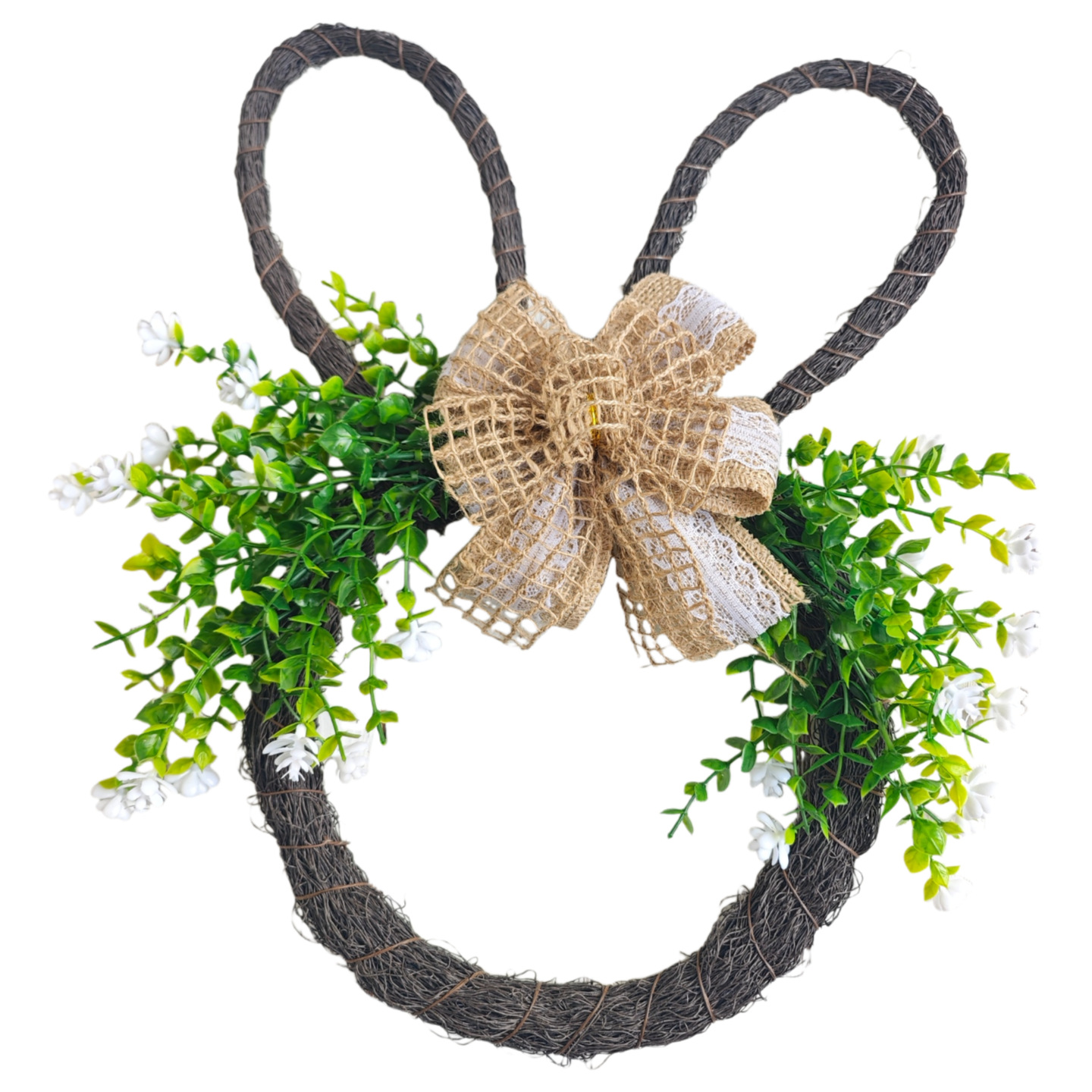 Easter Bunny Head Wreath 🐇 | Rustic Farmhouse Front Door Decor for Spring & Home