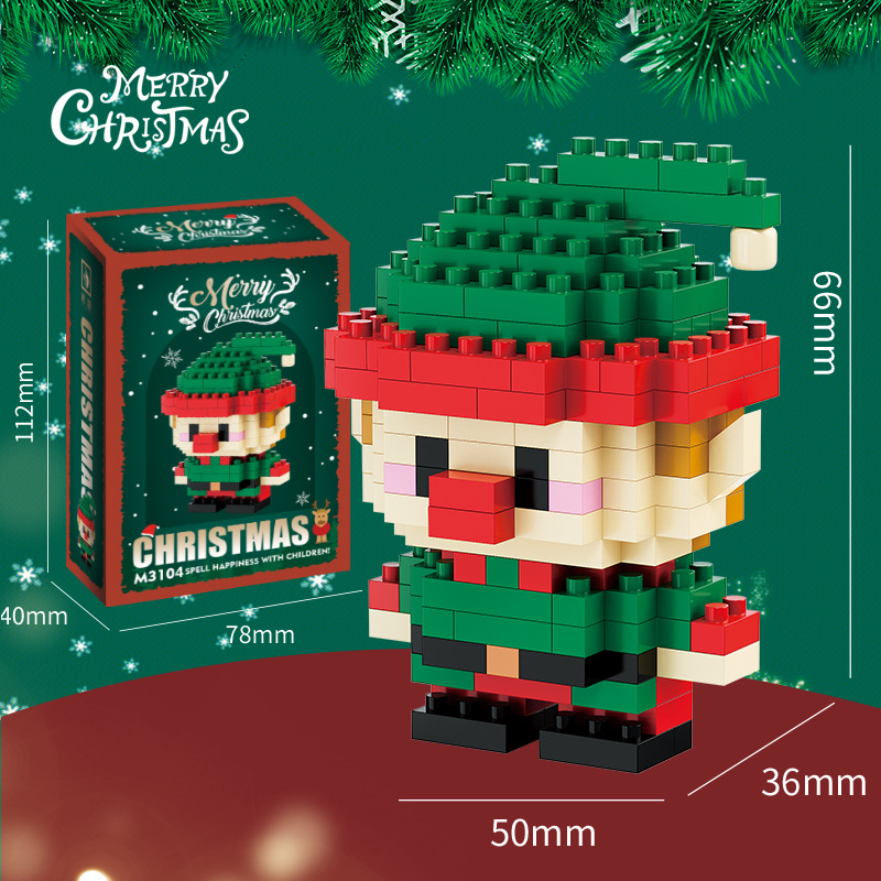 🎄🎅Creative Building Block Christmas Figures – Fun for the Whole Family