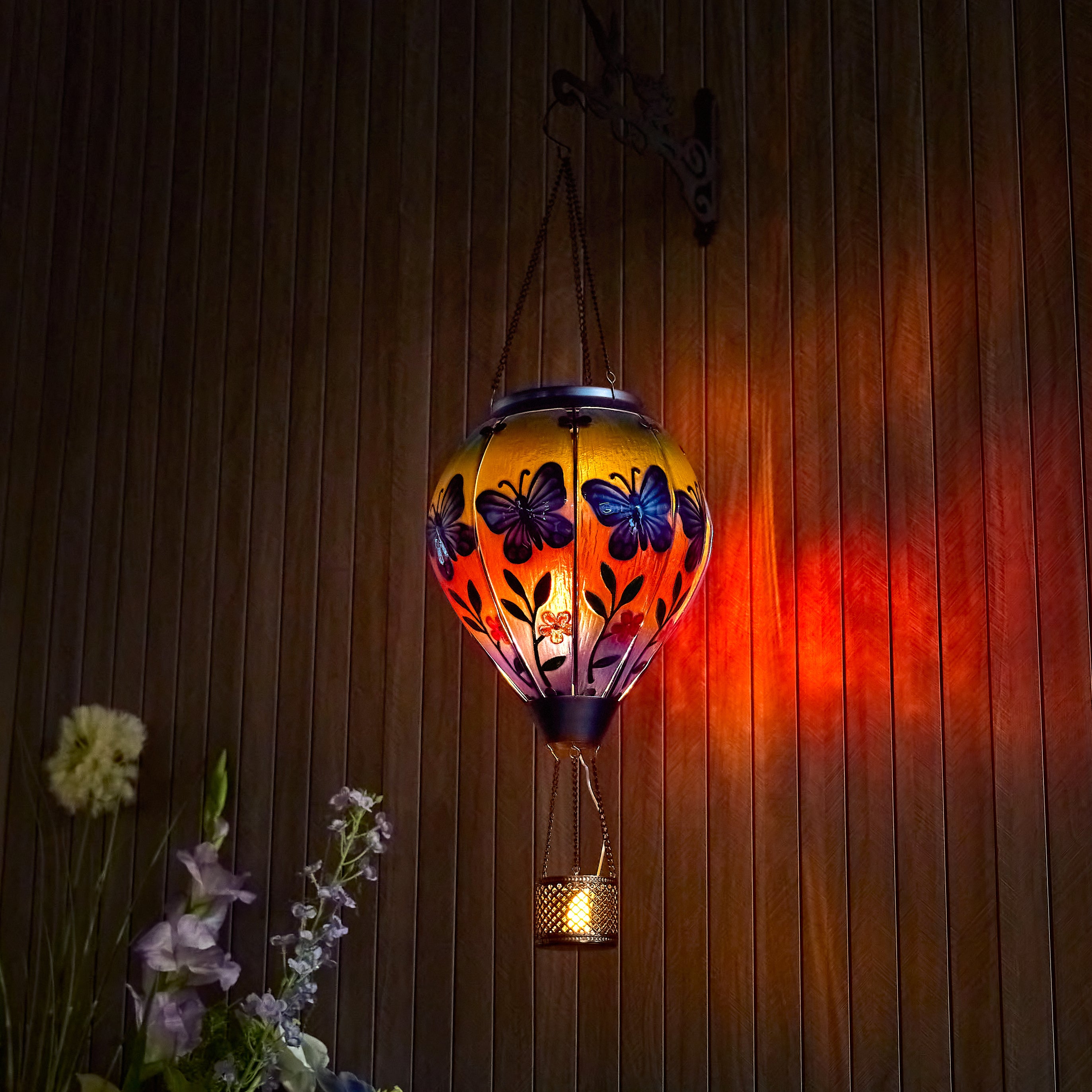 Handmade Hot Air Balloon Solar Flame Lantern-Butterfly