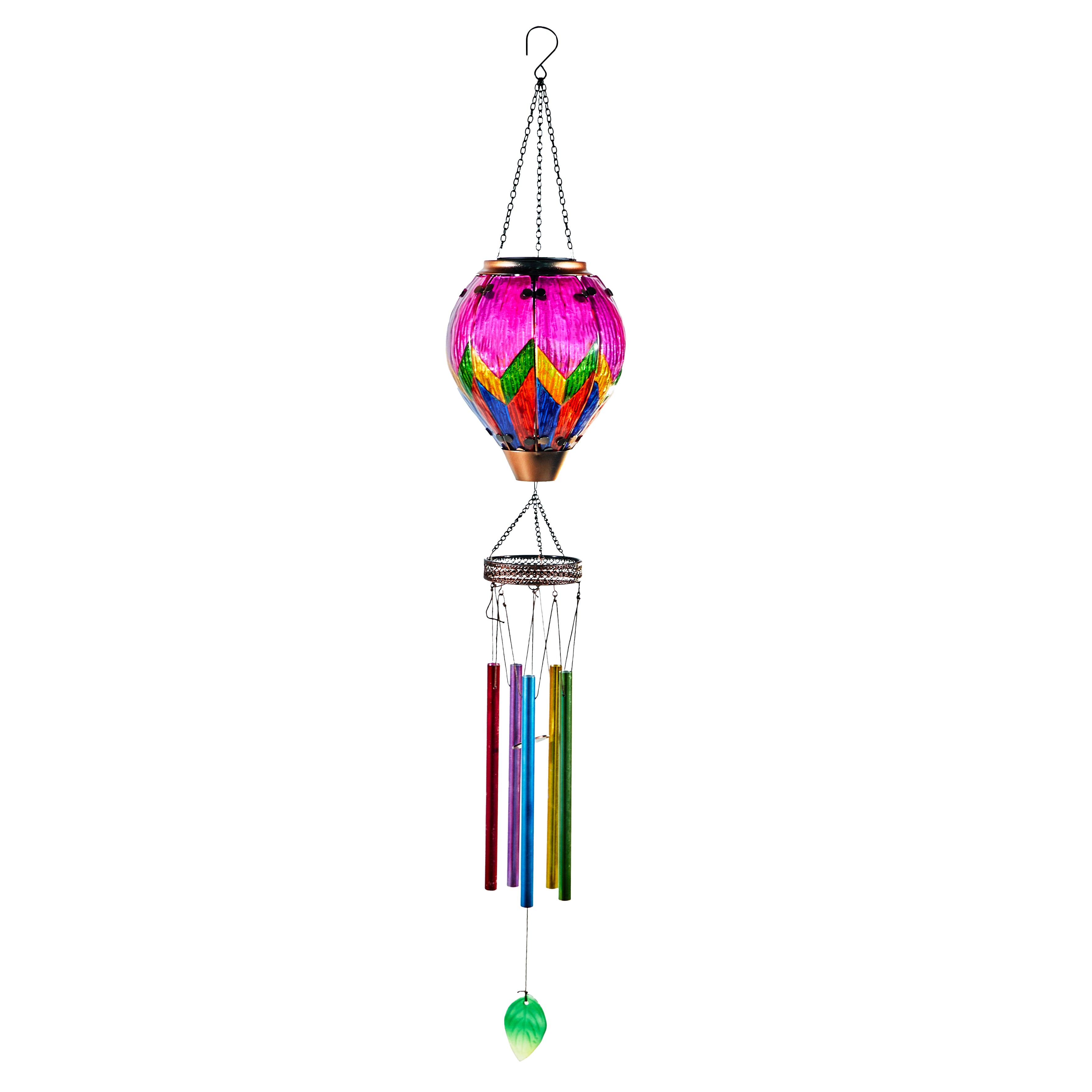 Handmade Hot Air Balloon Solar Flame Lantern-Rainbow Prism Wind Chime
