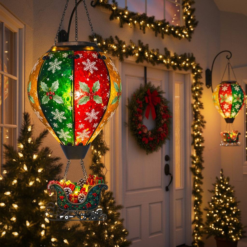 Handmade Hot Air Balloon Solar Flame Lantern-Christmas