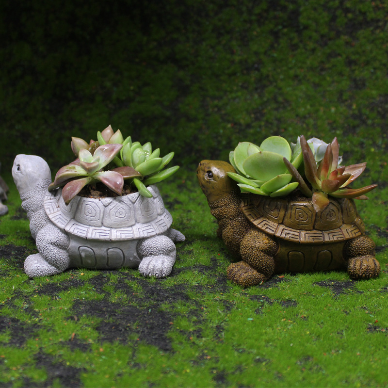 🐢 Adorable Tortoise Planter | Perfect for Succulents & Cacti 🌵