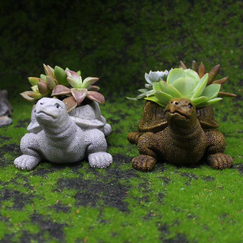 🐢 Adorable Tortoise Planter | Perfect for Succulents & Cacti 🌵