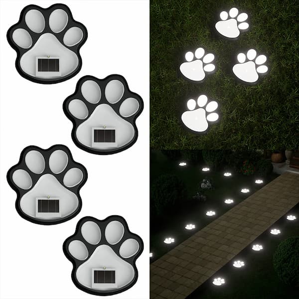 Get 49% OFF🌟 Solar Paw Print Garden Lights – Waterproof LED Outdoor Pathway Lamps (4 Packs)