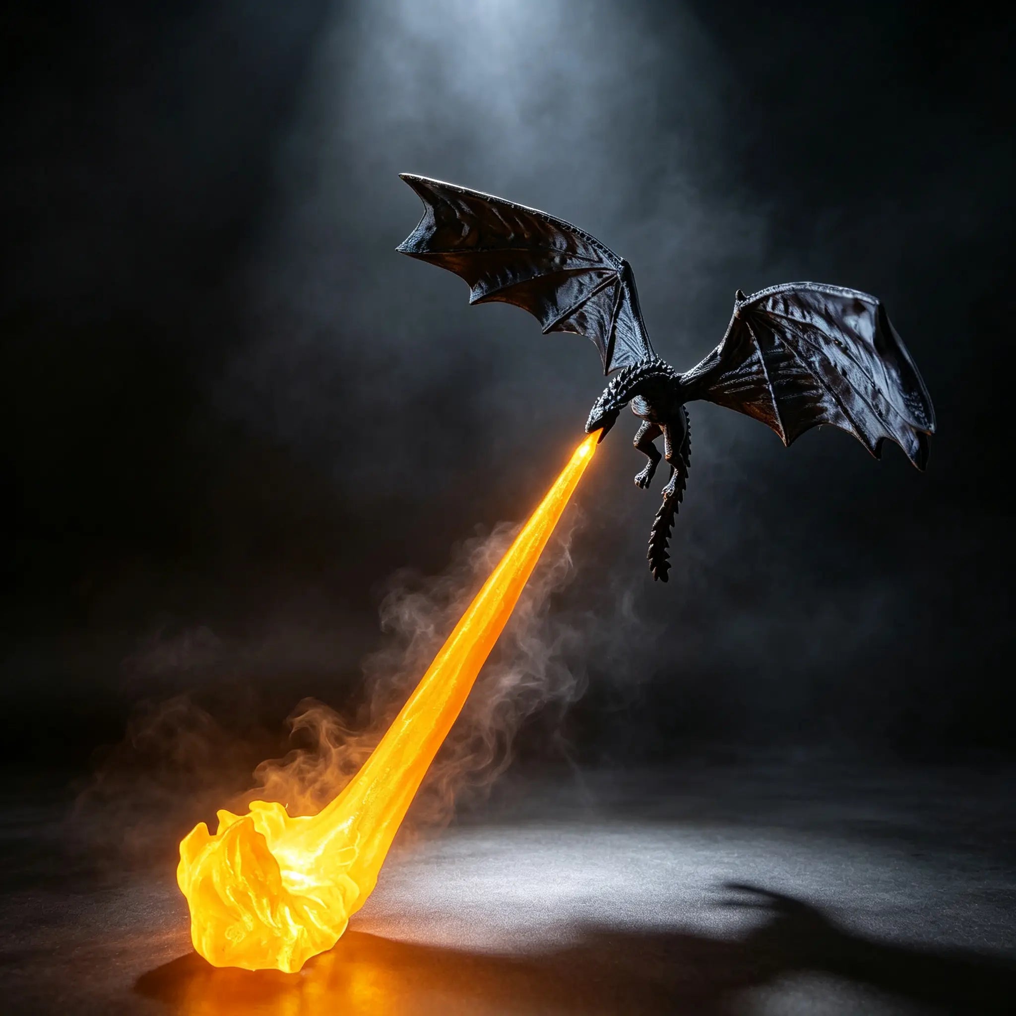🐉3D-Printed Illuminated Dragon Flame Book Nook – Mystical Fantasy Bookshelf Decor