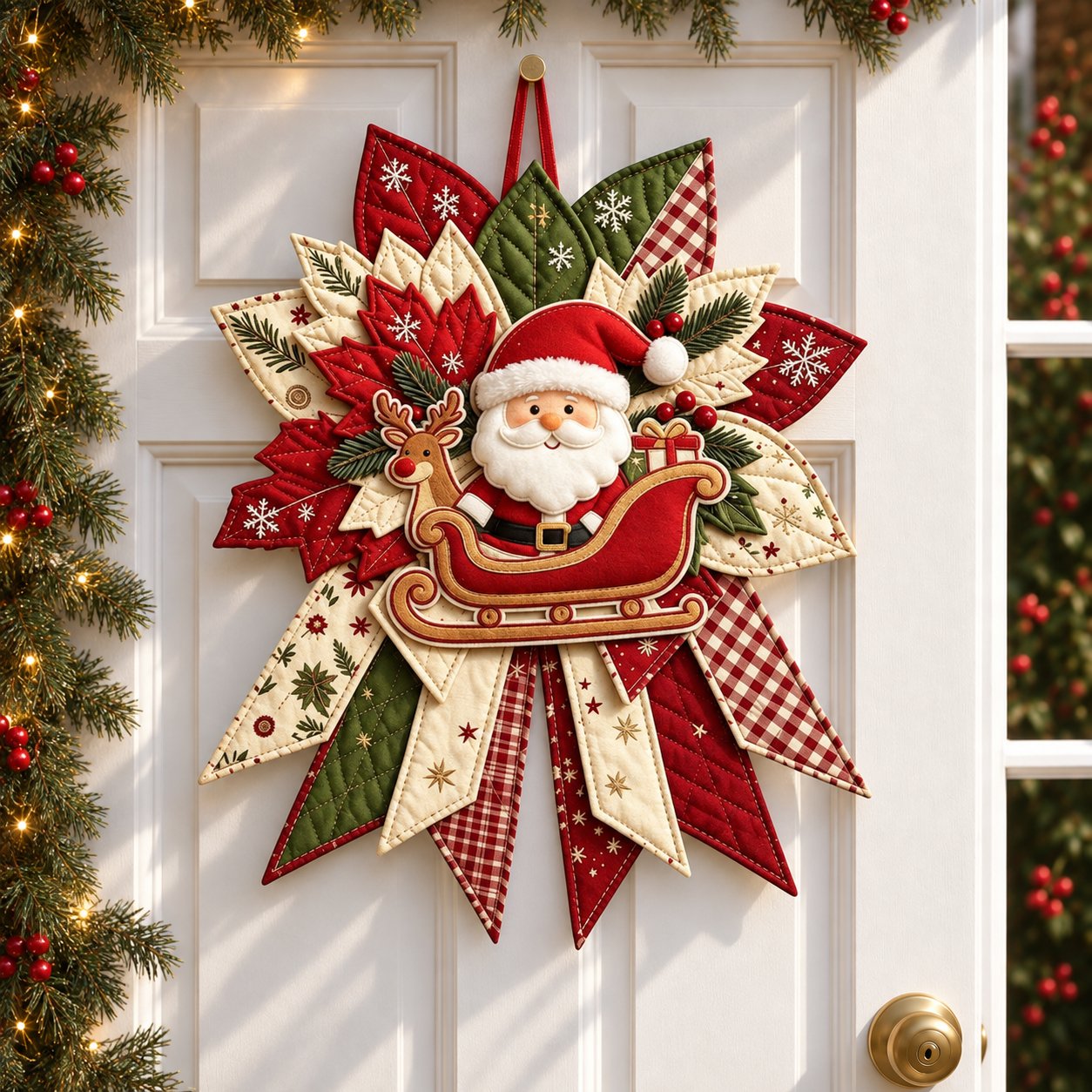 🎄Christmas Quilted Door Hanging DIY🧵 Sewing Kit — Choose Your Design