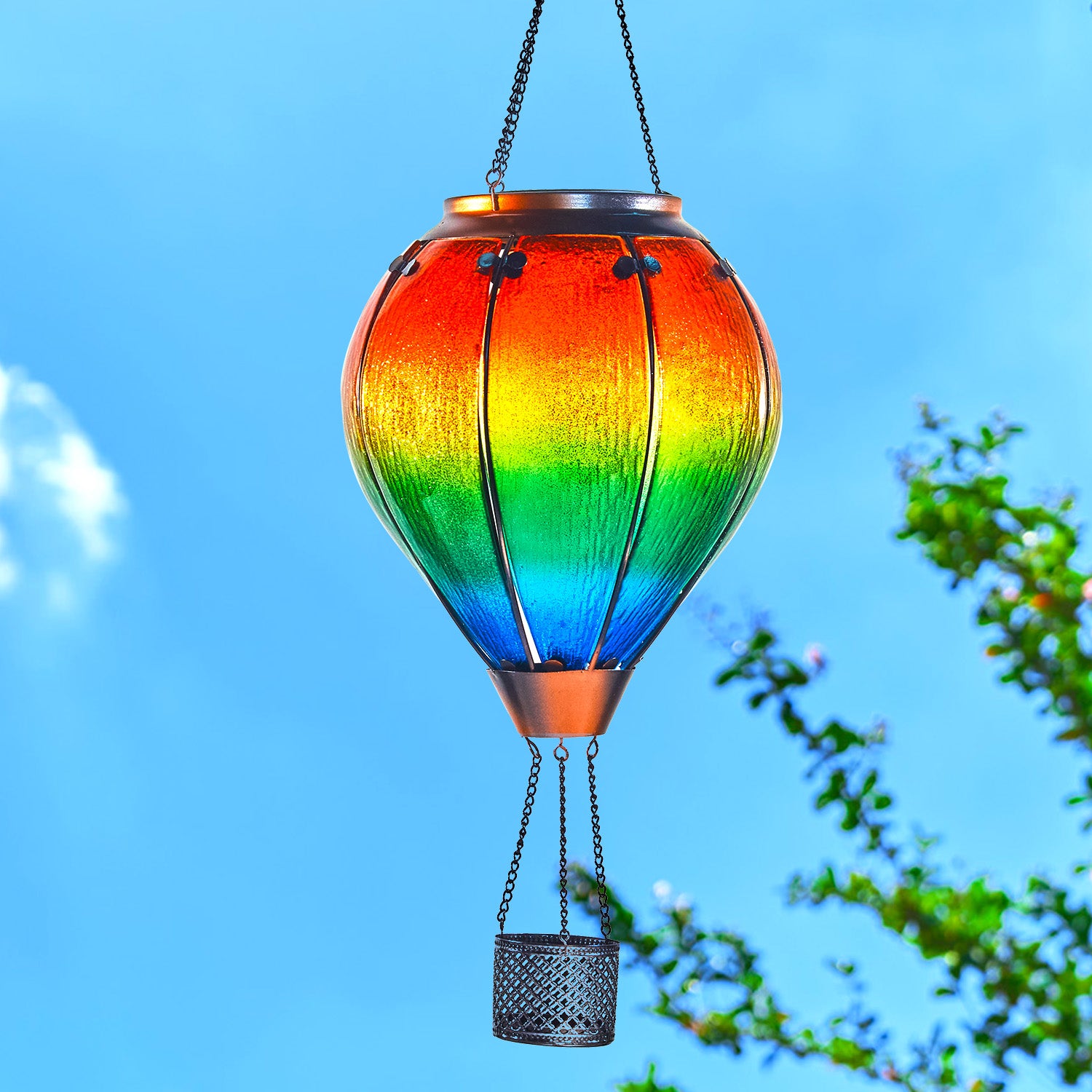Handmade Hot Air Balloon Solar Flame Lantern-Prism Glow