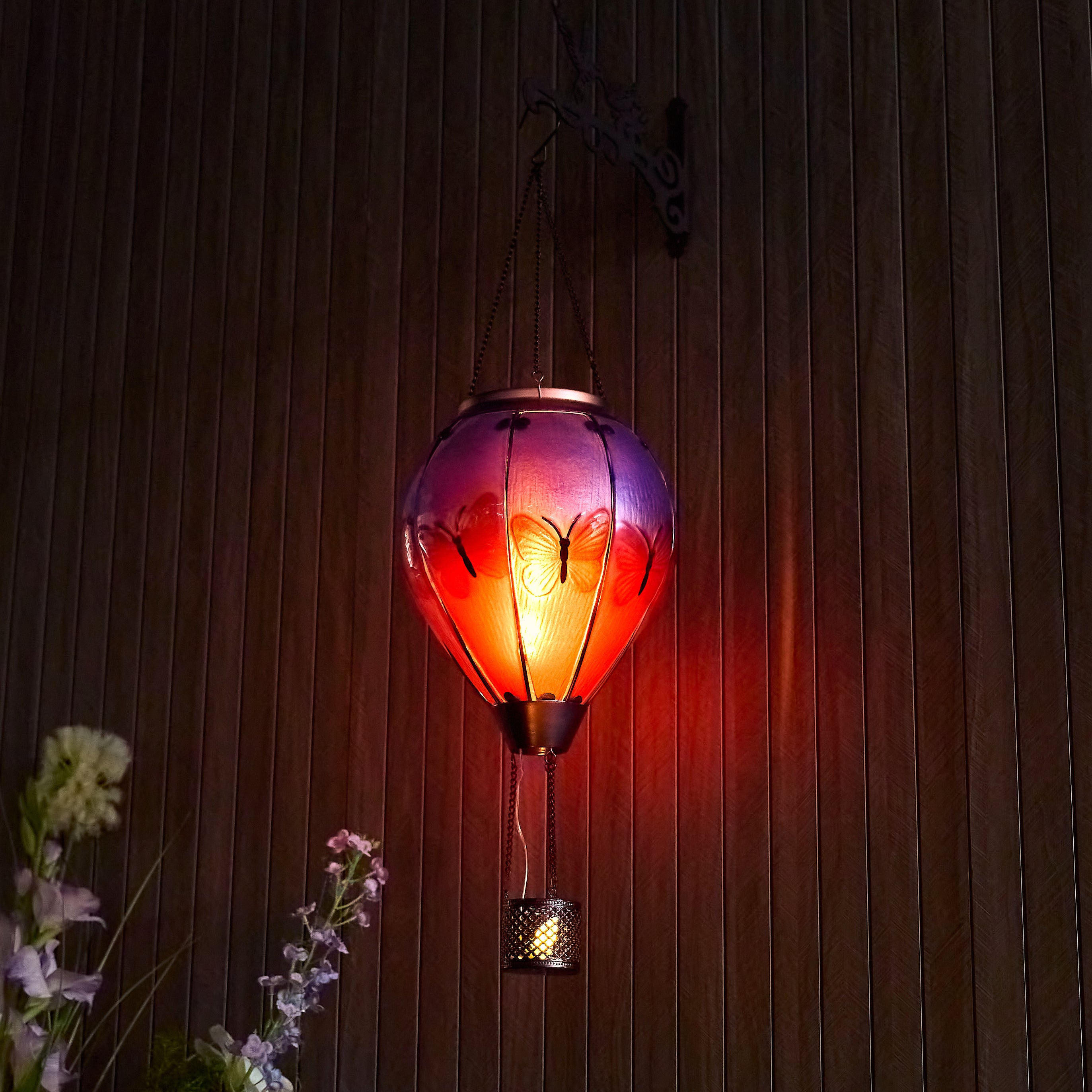 Handmade Hot Air Balloon Solar Flame Lantern-Butterfly Wings