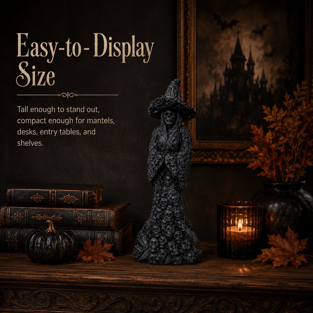 Creepy Skeleton Witch Figurine Decoration💀