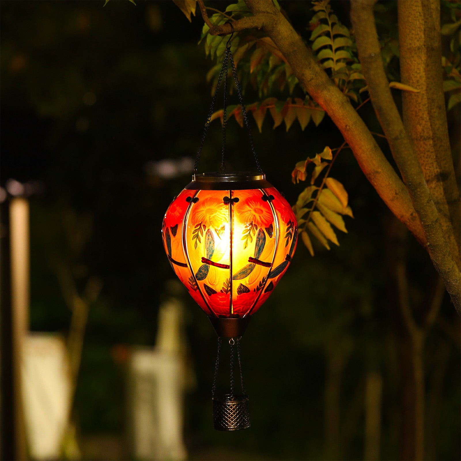 Handmade Hot Air Balloon Solar Flame Lantern-Dragonfly