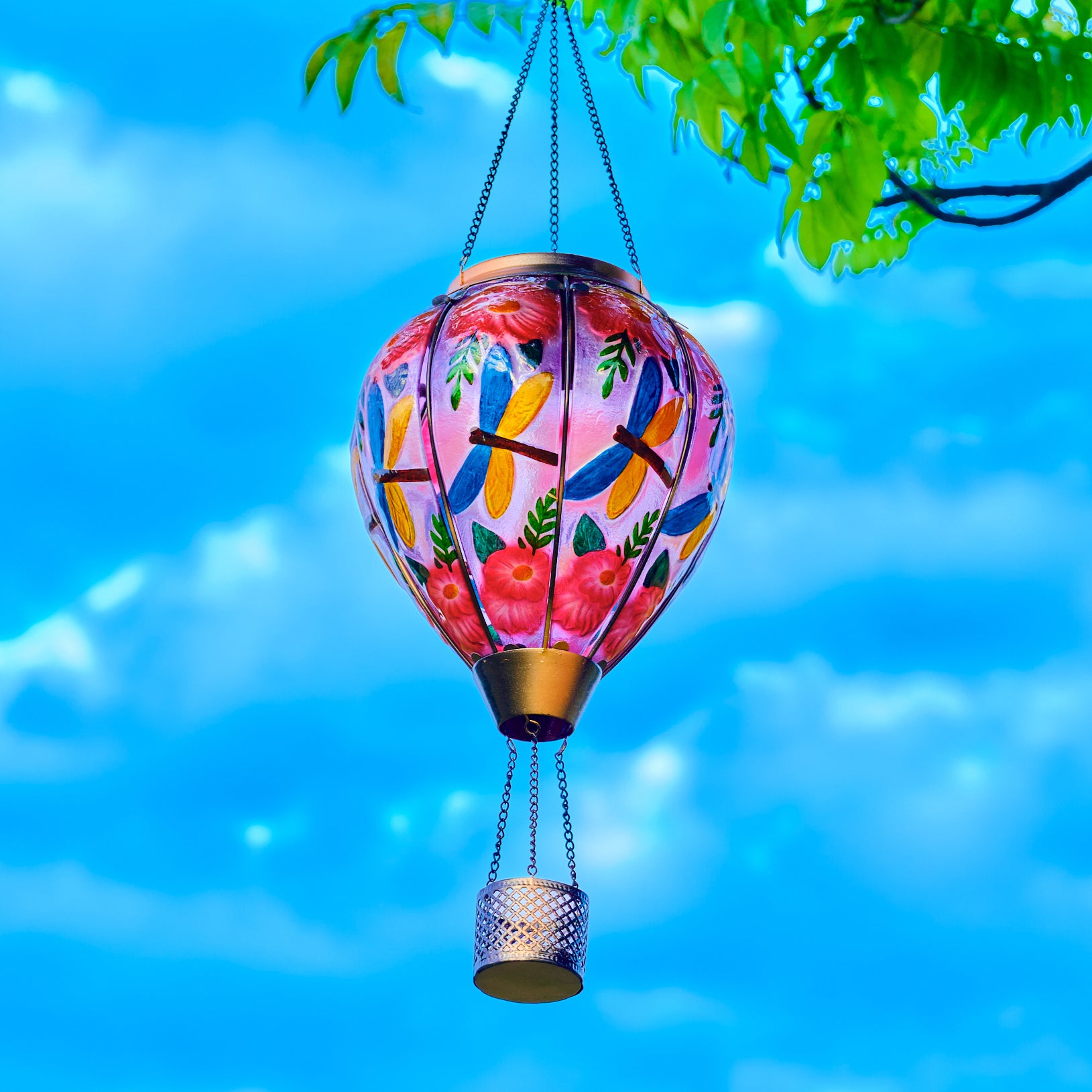 Handmade Hot Air Balloon Solar Flame Lantern-Dragonfly