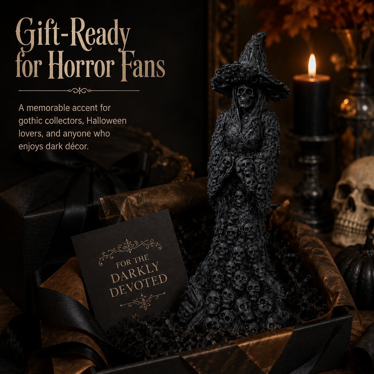 Creepy Skeleton Witch Figurine Decoration💀