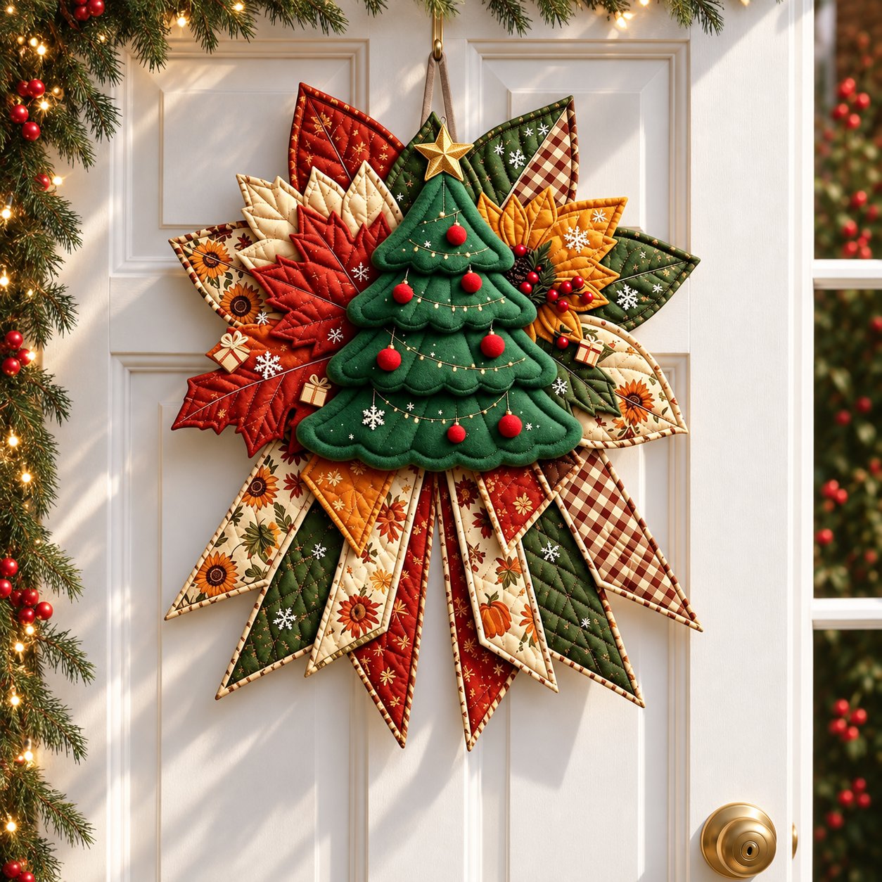 🎄Christmas Quilted Door Hanging DIY🧵 Sewing Kit — Choose Your Design
