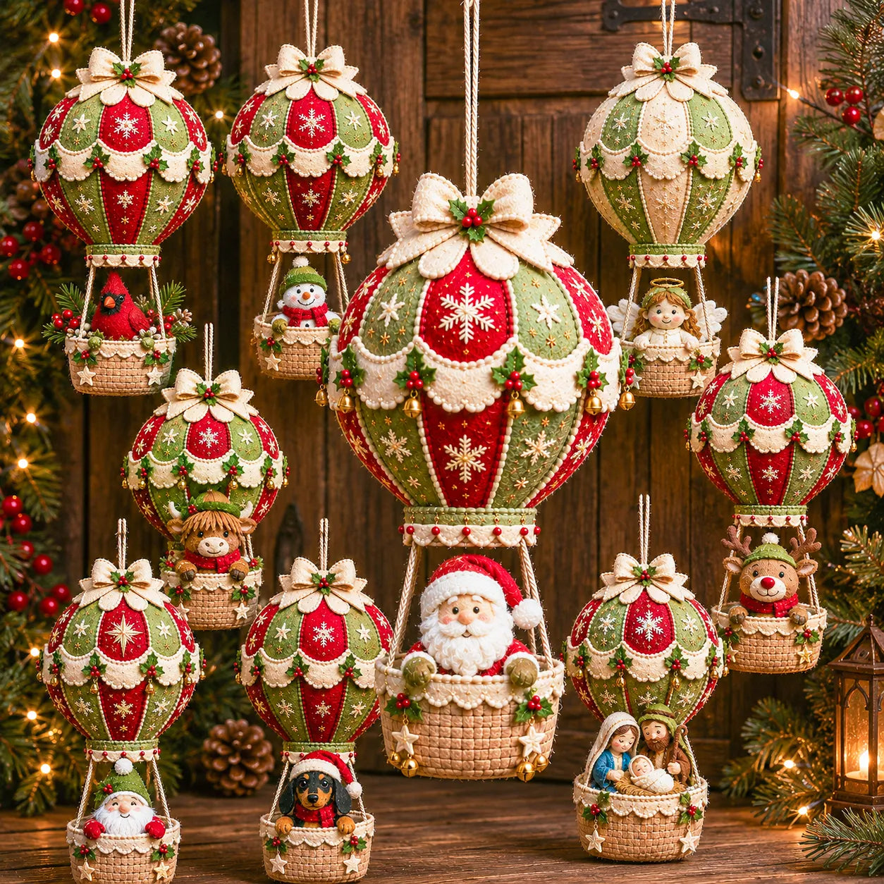 🎄🎈 Christmas Hot Air Balloon Hanging DIY Kit