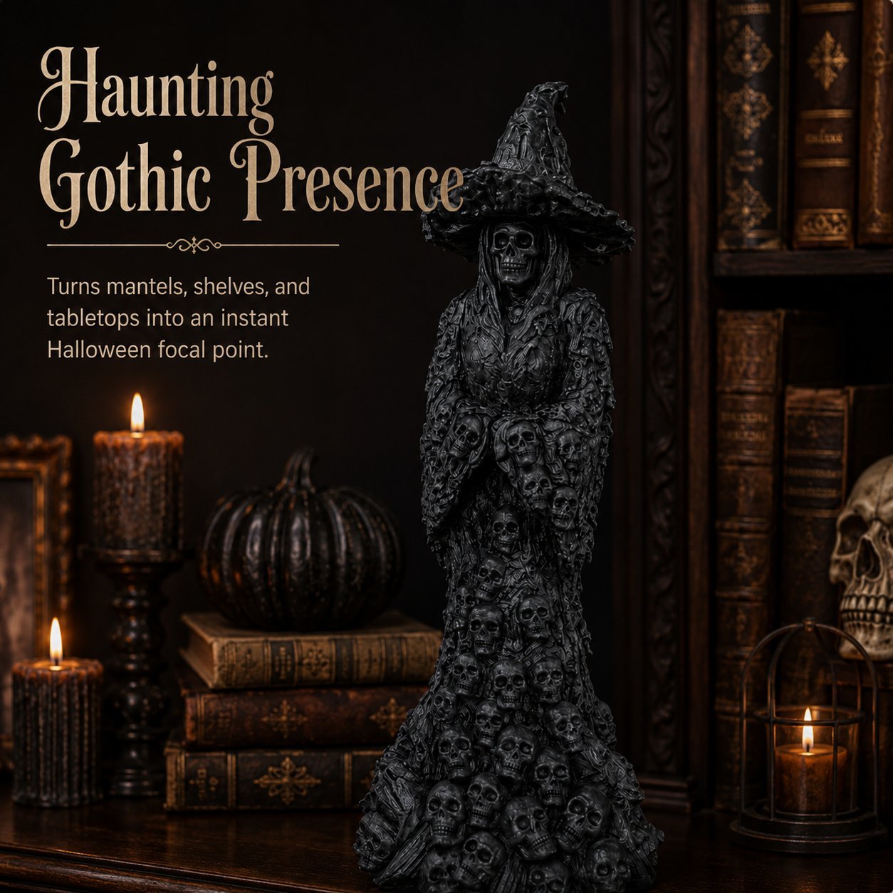 Creepy Skeleton Witch Figurine Decoration💀
