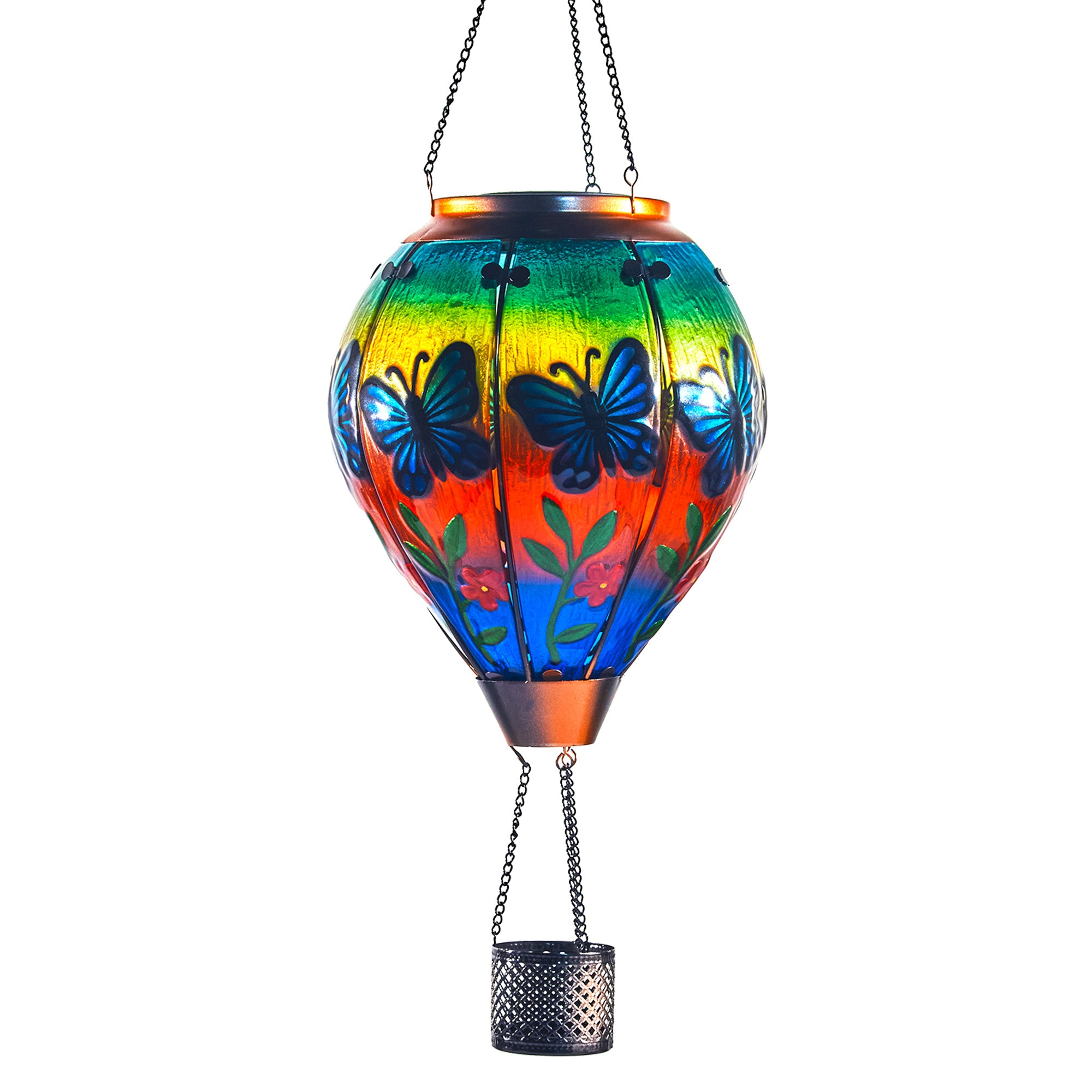 Handmade Hot Air Balloon Solar Flame Lantern-Butterfly