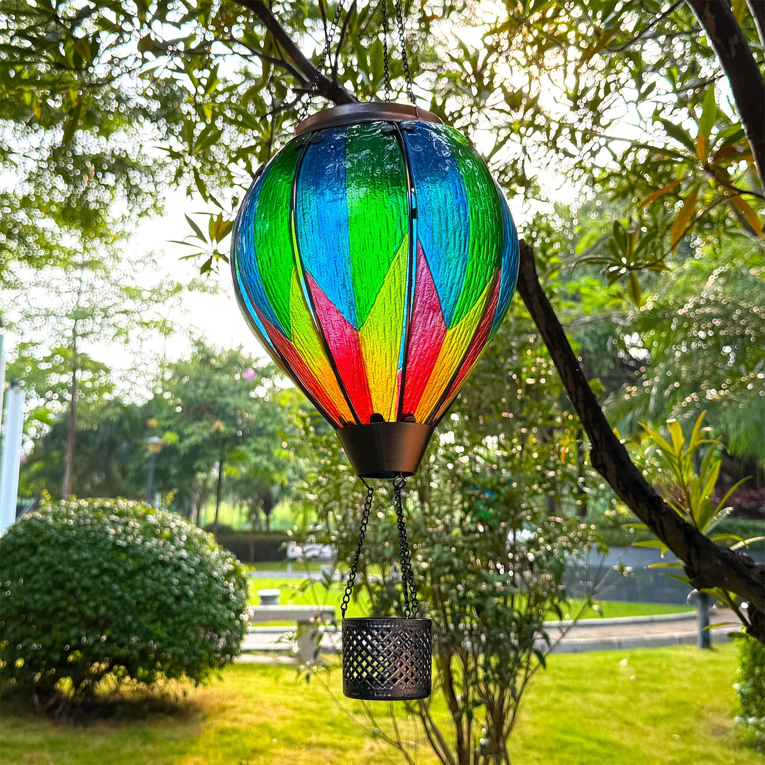 Handmade Hot Air Balloon Solar Flame Lantern-Horizon Ombre