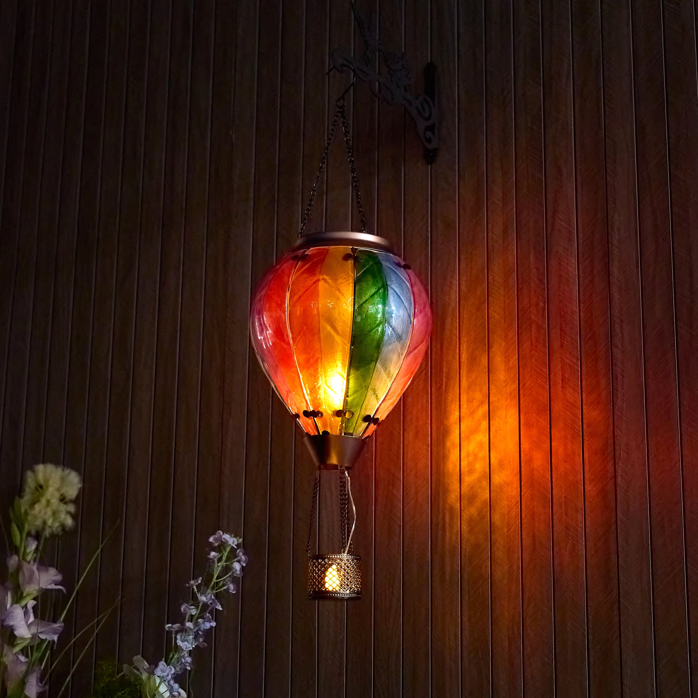 Handmade Hot Air Balloon Solar Flame Lantern-Vibrant Leaf