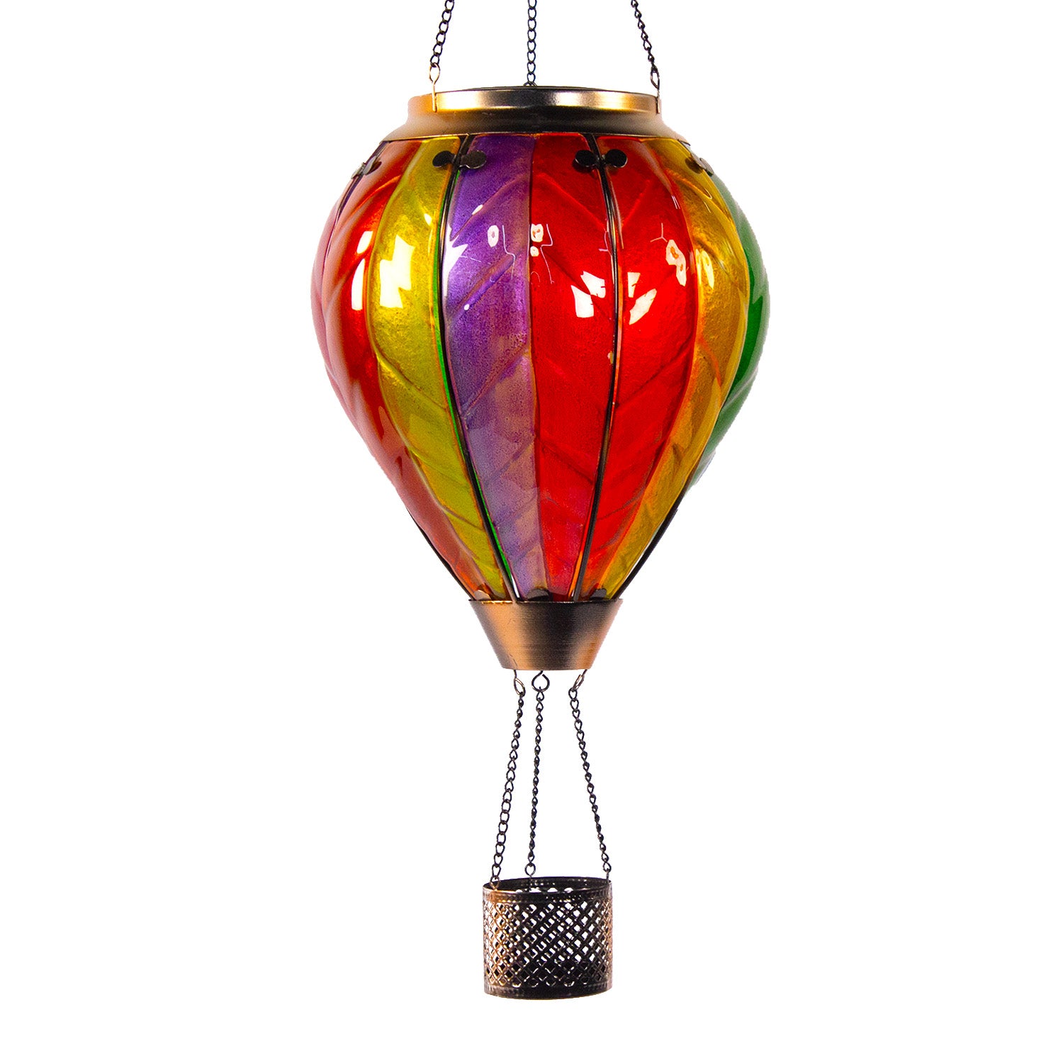 Handmade Hot Air Balloon Solar Flame Lantern-Vibrant Leaf