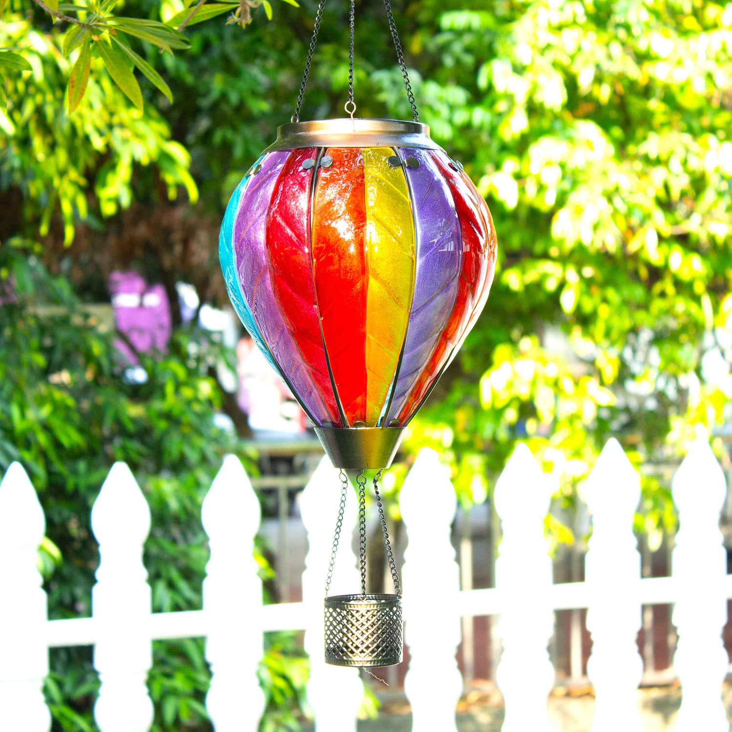 Handmade Hot Air Balloon Solar Flame Lantern-Vibrant Leaf