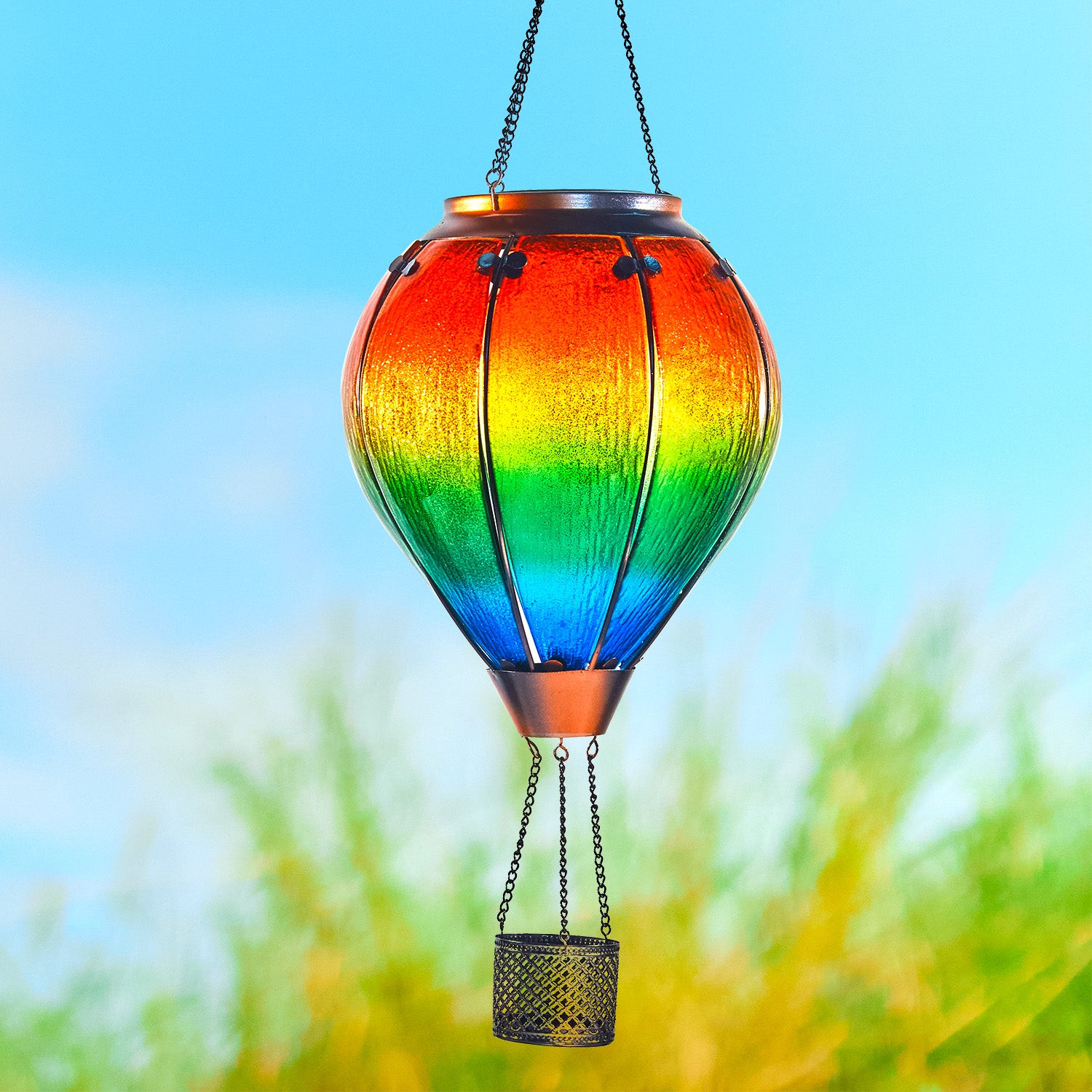 Handmade Hot Air Balloon Solar Flame Lantern-Prism Glow