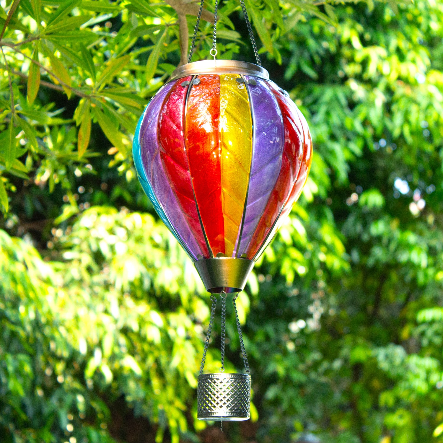 Handmade Hot Air Balloon Solar Flame Lantern-Vibrant Leaf