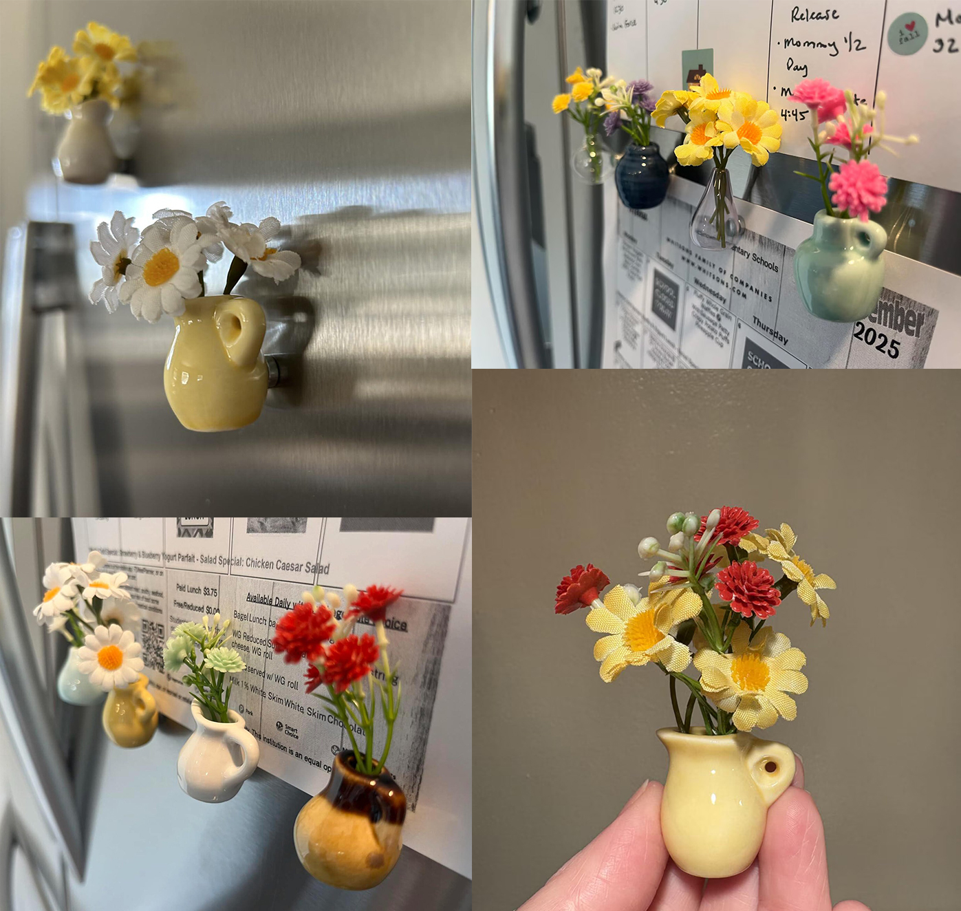 You found the most healing way to decorate your fridge 🌿✨-Mini Vase Magnets for Fridge