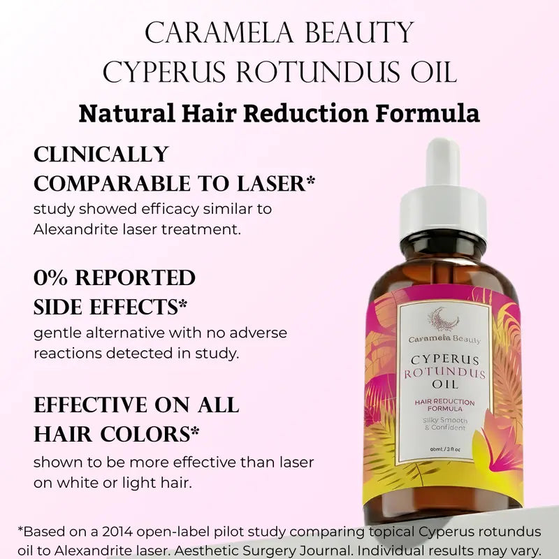 Hair Removal Oil with Natural Ingredients - Cyperus Rotundus Oil for Silky Skin
