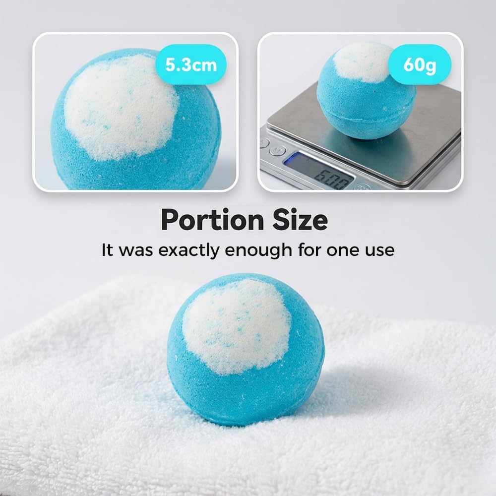 Ocean Toy Bath Salt Ball Sleeve Box Bath Bombs, 2026 New 12-Pack Bath Bombs with Surprise Spring Inside, Upgrade Easter Gifts Bubble Easter Basket Stuffers Easter Egg Fillers (Blue 12Pcs)