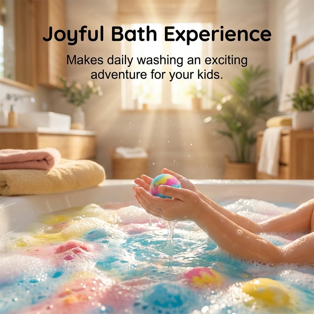 Ocean Toy Bath Salt Ball Sleeve Box Bath Bombs, 2026 New 12-Pack Bath Bombs with Surprise Spring Inside, Upgrade Easter Gifts Bubble Easter Basket Stuffers Easter Egg Fillers (Blue 12Pcs)