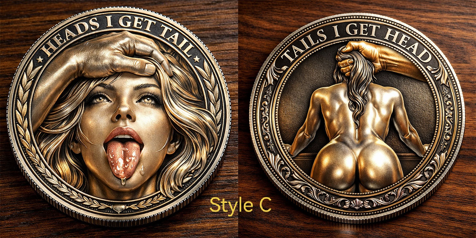 “Heads I Get Tails / Tails I Get Head” Challenge Coin Set