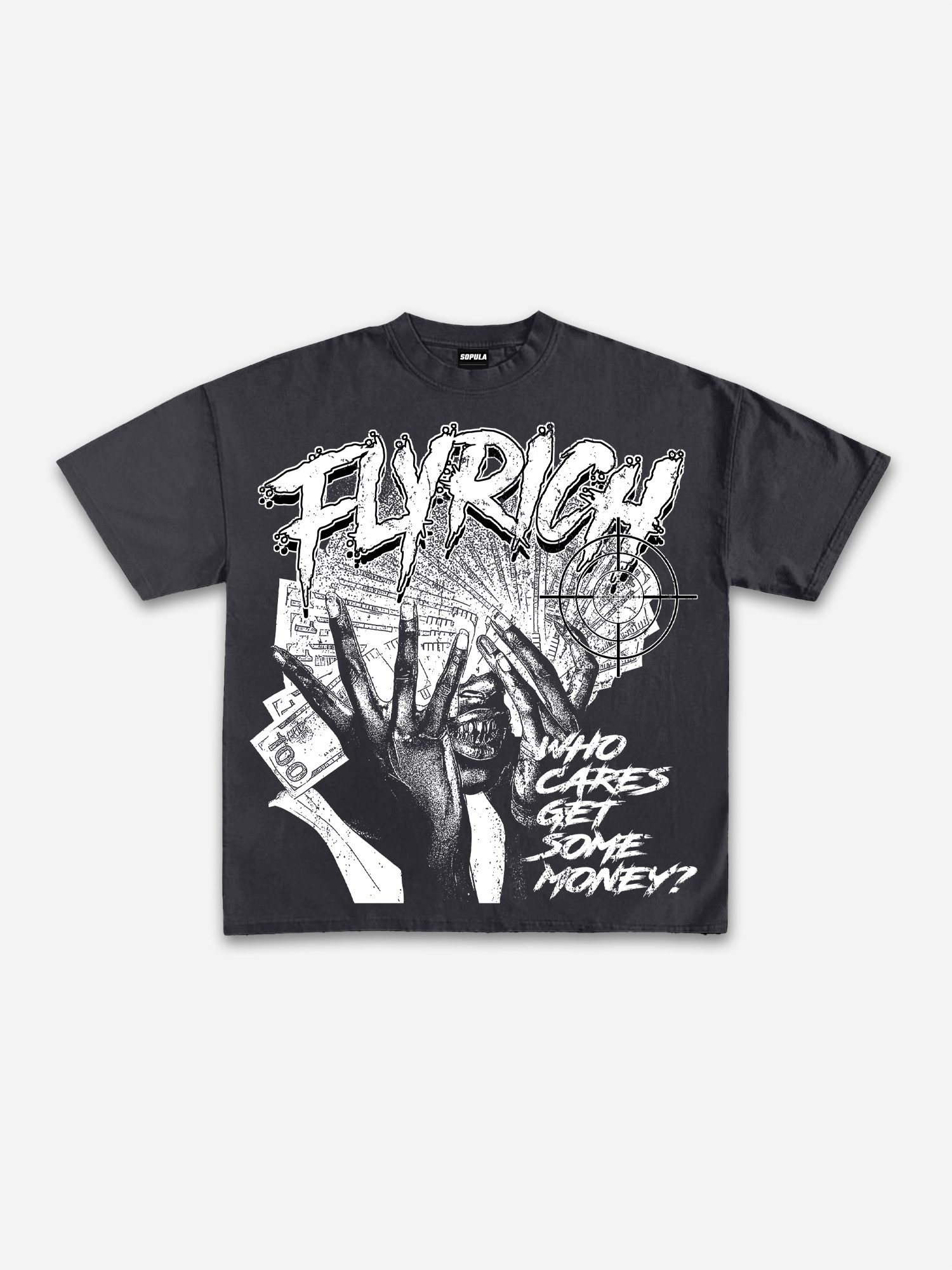 Sopula Fly Rich Get Some Money Graphic T-Shirt