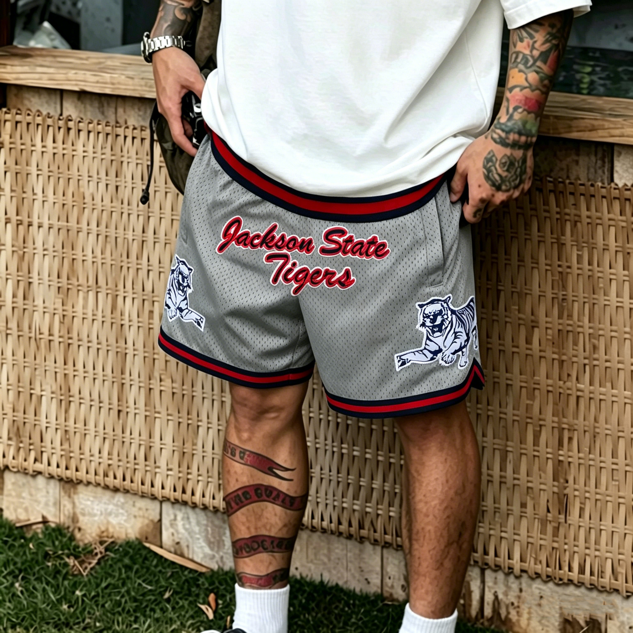 Jackson State  New Script  Basketball Shorts