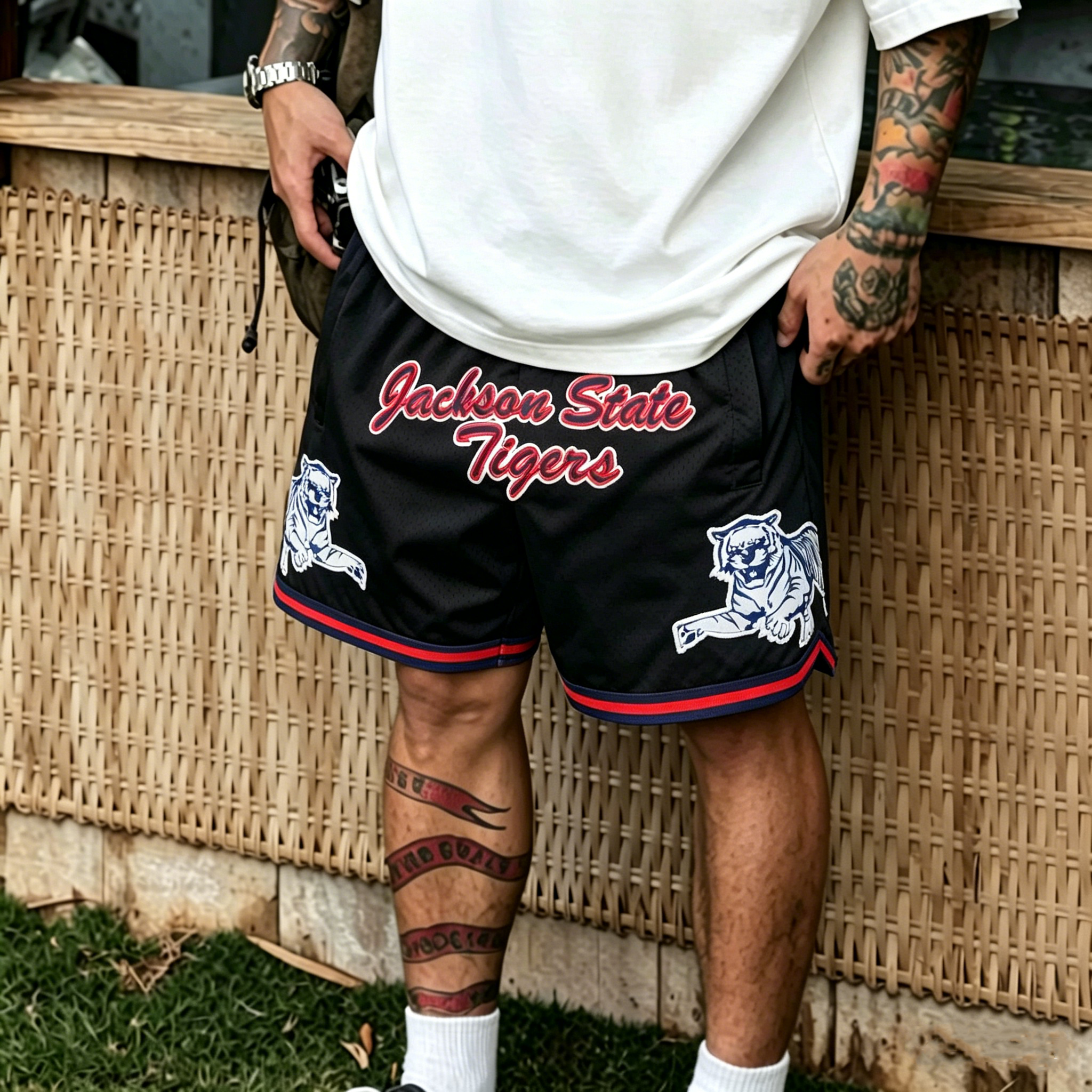 Jackson State  New Script Basketball Shorts