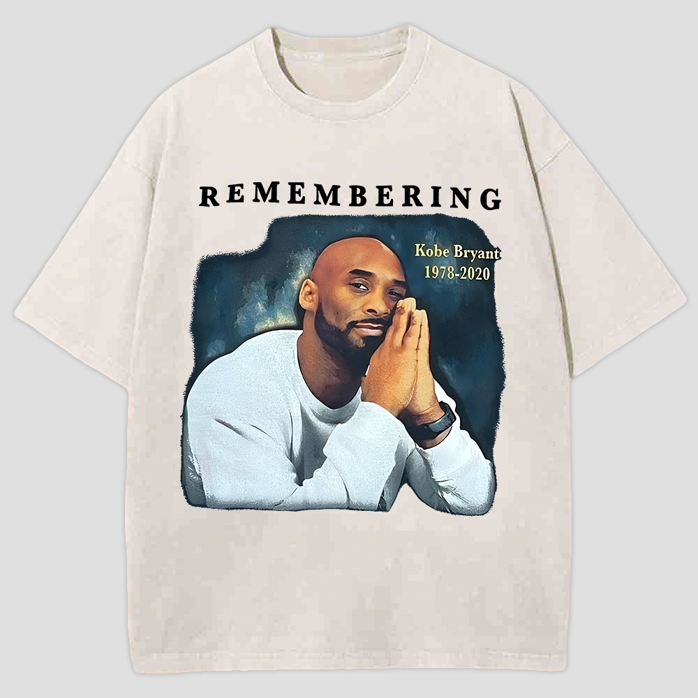 Kobe Bryant Printed Men's Washed Tee