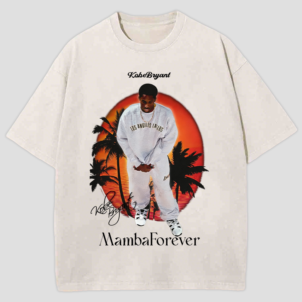 kobe Bryant Printed Men's Washed Tee