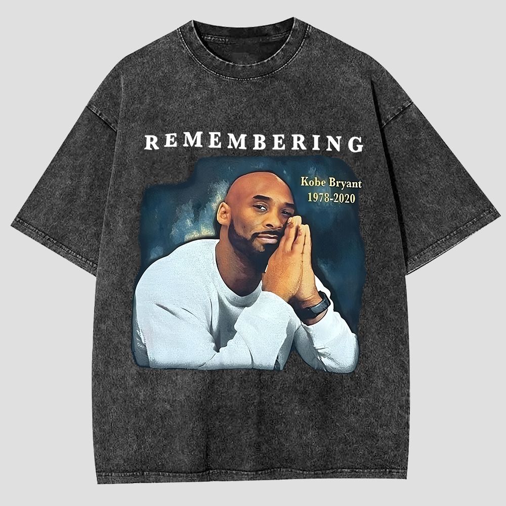 Kobe Bryant Printed Men's Washed Tee