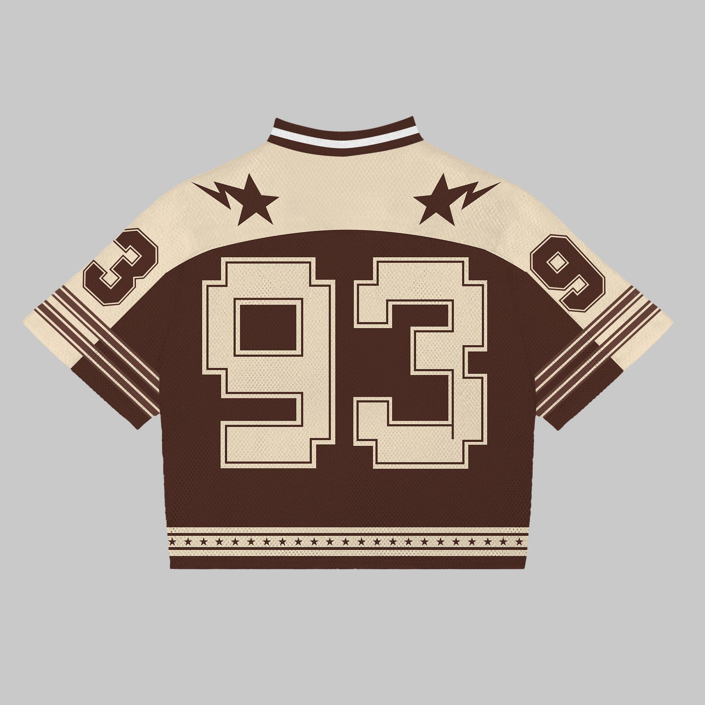 Vintage Number 93 Graphics Blokecore Blokette Jersey V-neck T-shirt