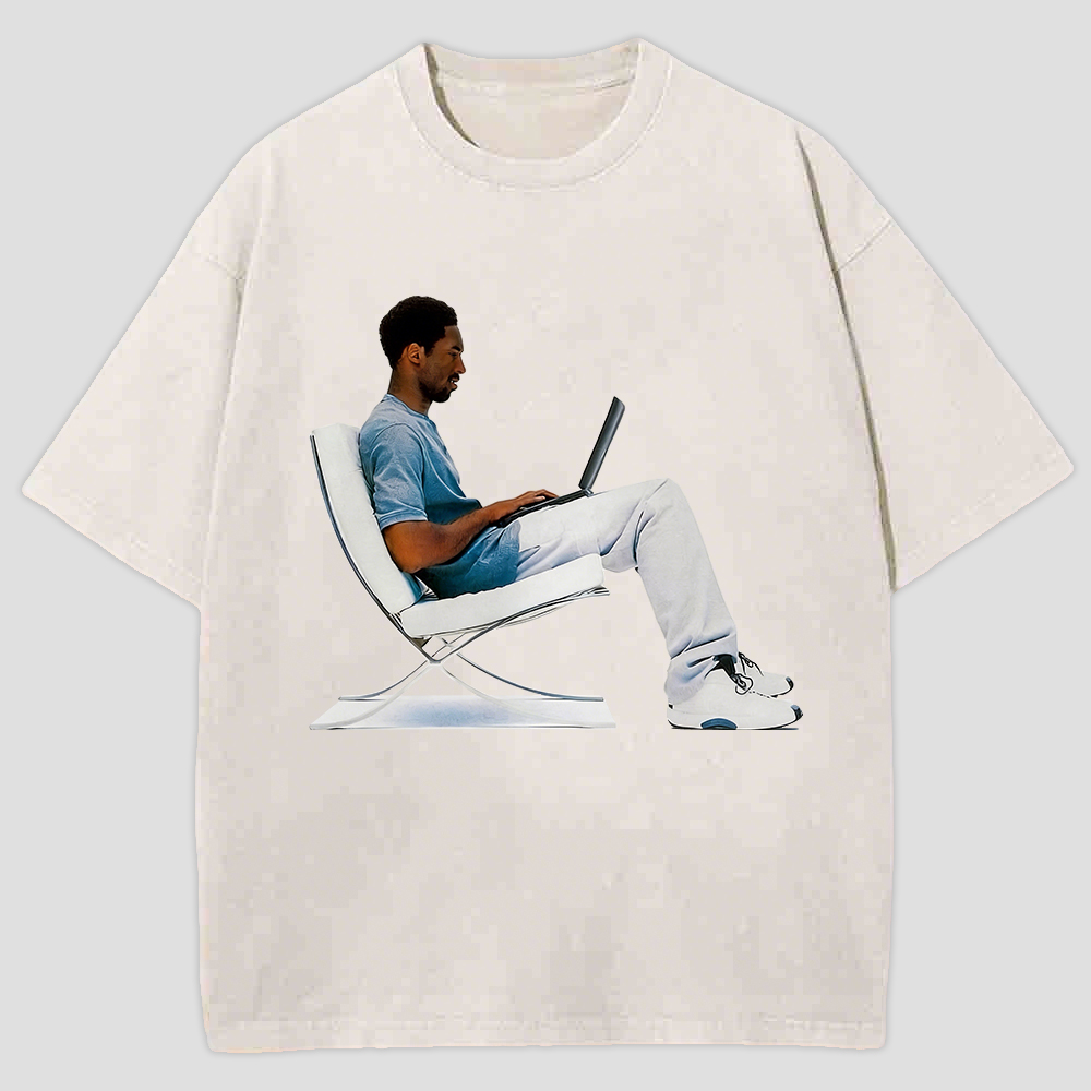 Kobe Bryant Printed Men's Washed Tee