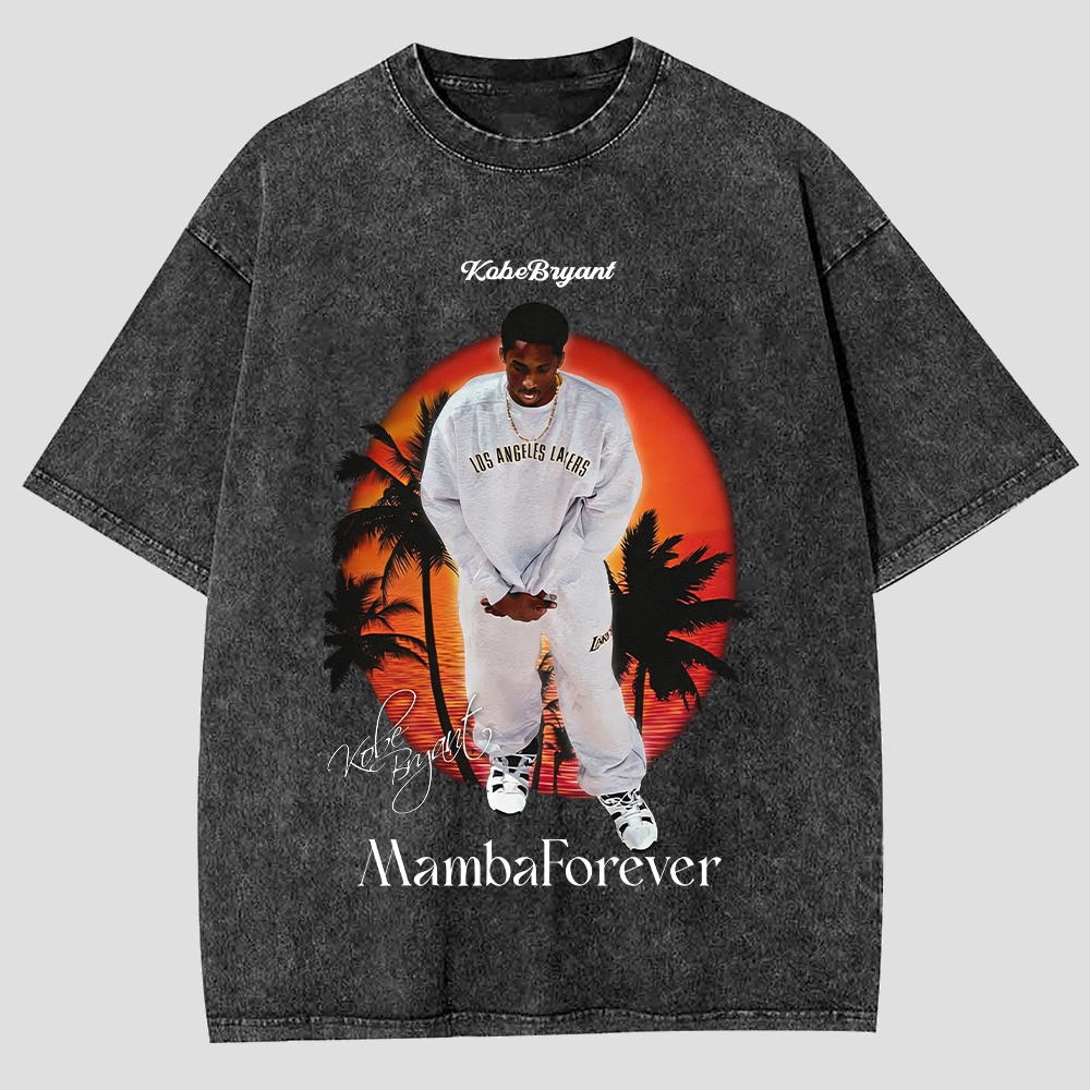 kobe Bryant Printed Men's Washed Tee
